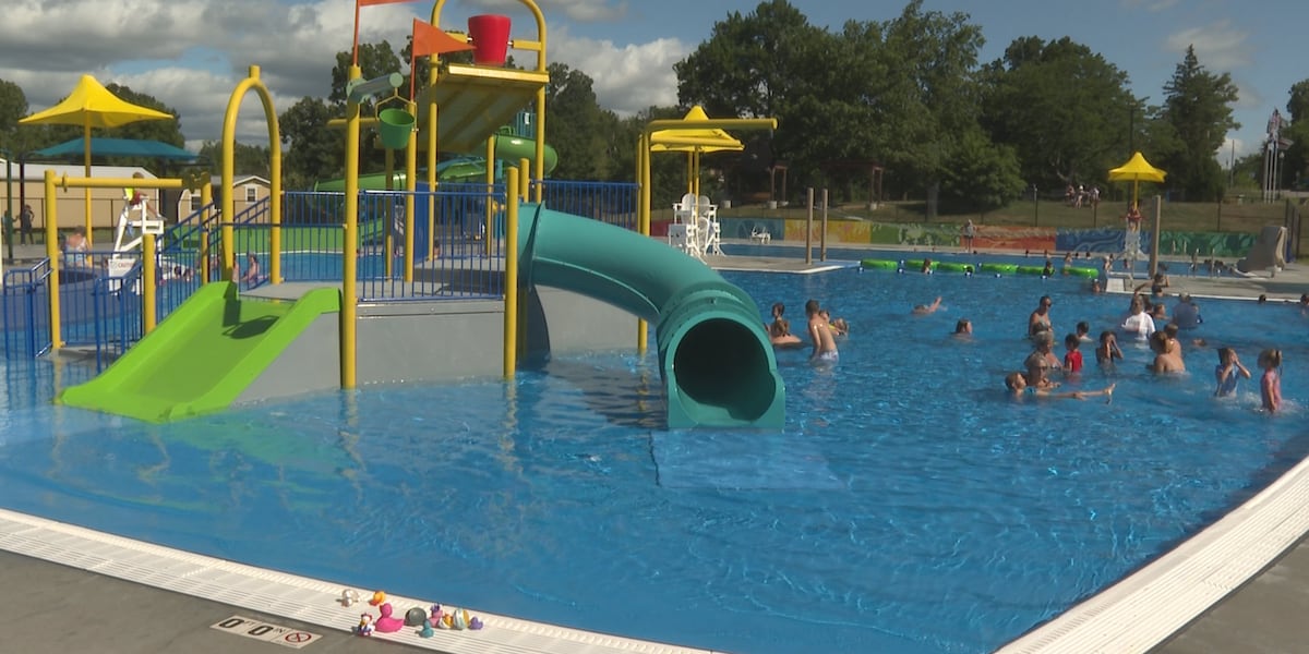 Full Community Pool Local families stay cool at community pools