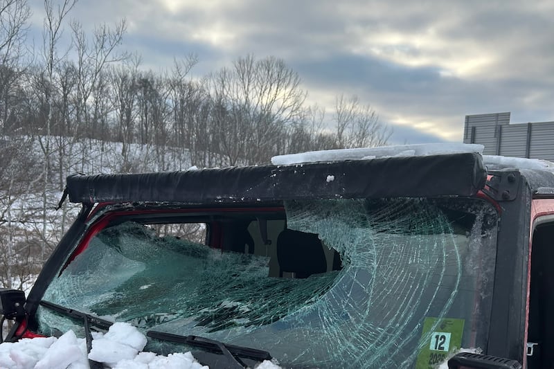 Collision on northbound I-77 leaves one injured due to a sheet of ice.