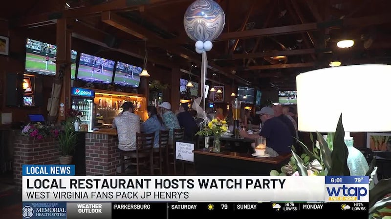 WVU baseball supporters pack JP Henry’s for start of the tournament.