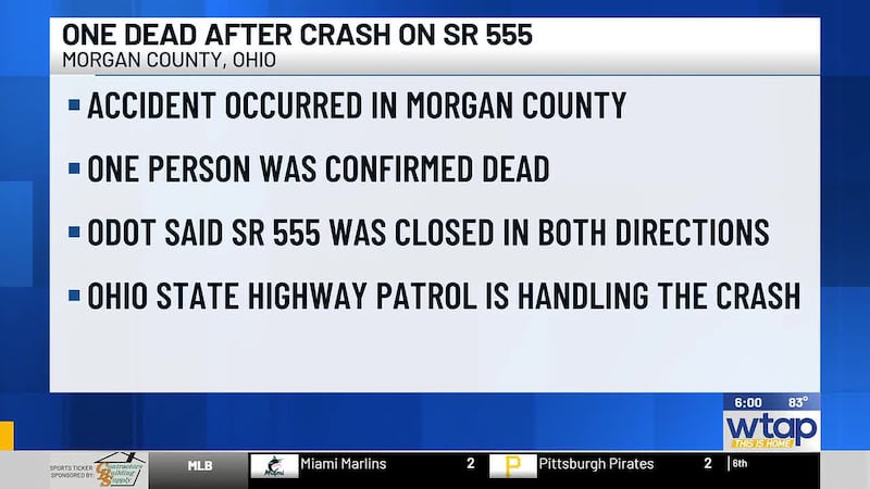 One person is dead after a car crash on State Route 555 Saturday afternoon.