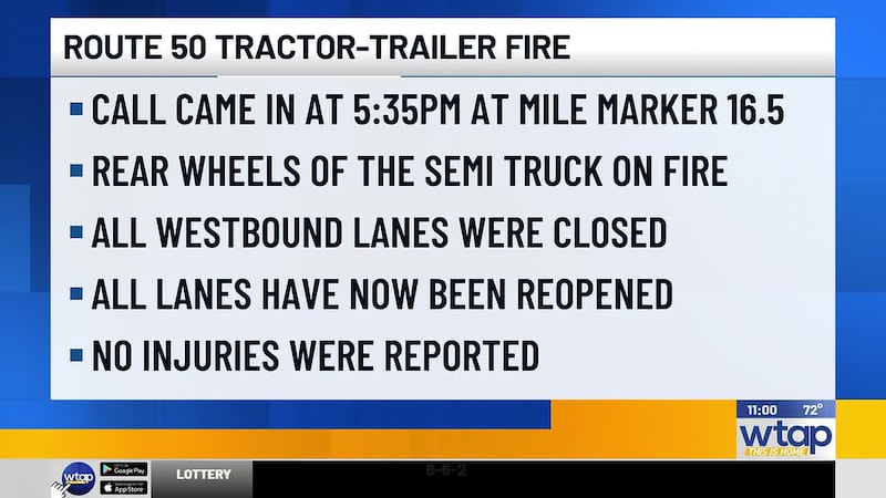 The westbound lanes on Route 50 are back open after being briefly shut down Friday evening due...