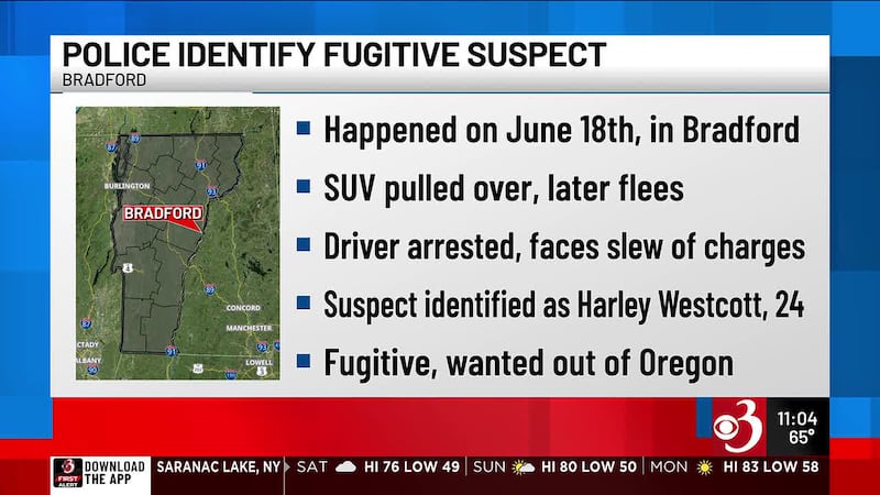 A traffic stop on June 18th led to a manhunt after a passenger fled from officers, according...